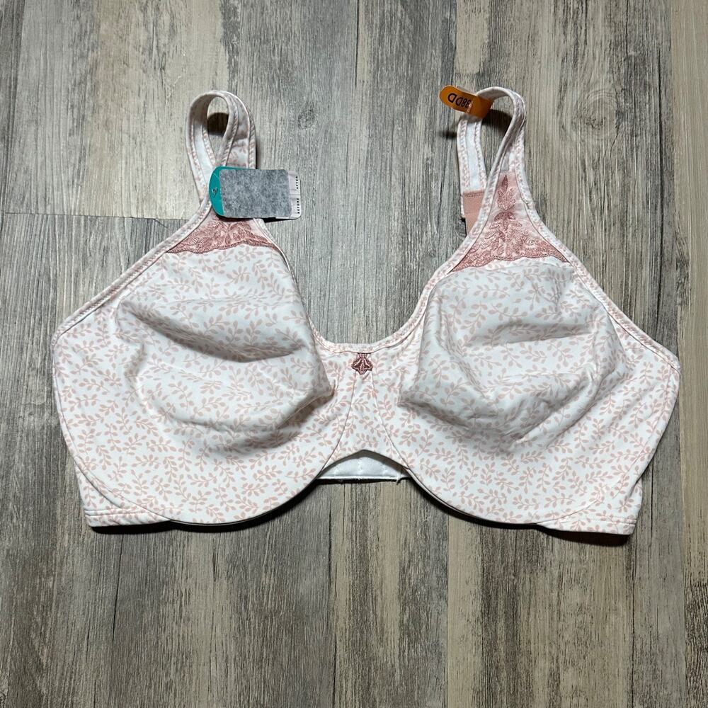 Bali 3385 DF3385 Passion for Comfort Minimizer Bra 38DD Pink Leaf Seamless